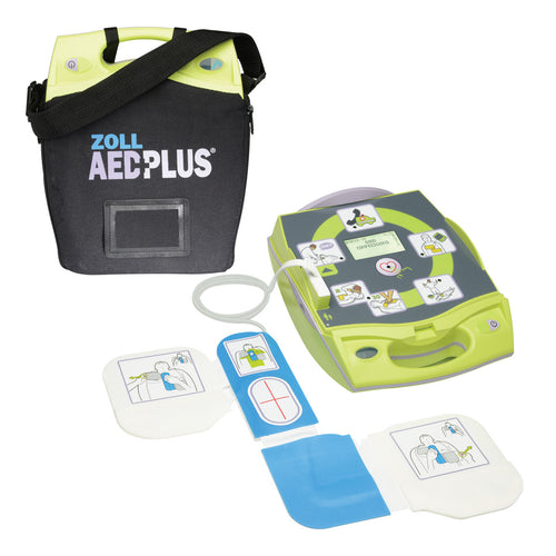AED, ZOLL, AED PLUS, SEMI-AUTOMATIC with CPR-D-padz (ADULT), BATTERIES & CASE
