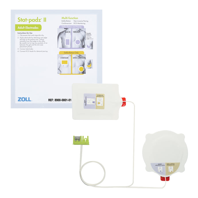 AED, ZOLL, ELECTRODES, ADULT, Stat-padz II